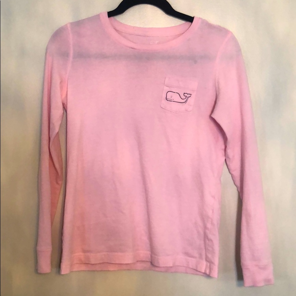 Classic Pink Vineyard Vines long sleeve crew neck‎